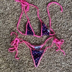 ☀️ Stylish Pink Polka Dot Bikini